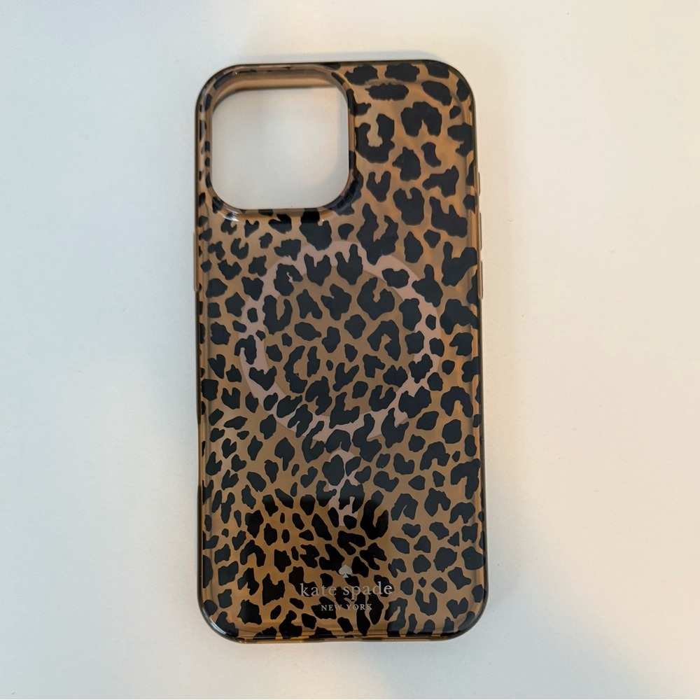 Kate Spade Animal Print Phone Case - Black and Tan